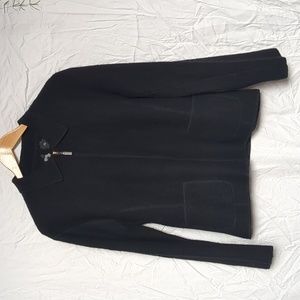 Rino Rossi jacket boiled wool black blazer zippered large